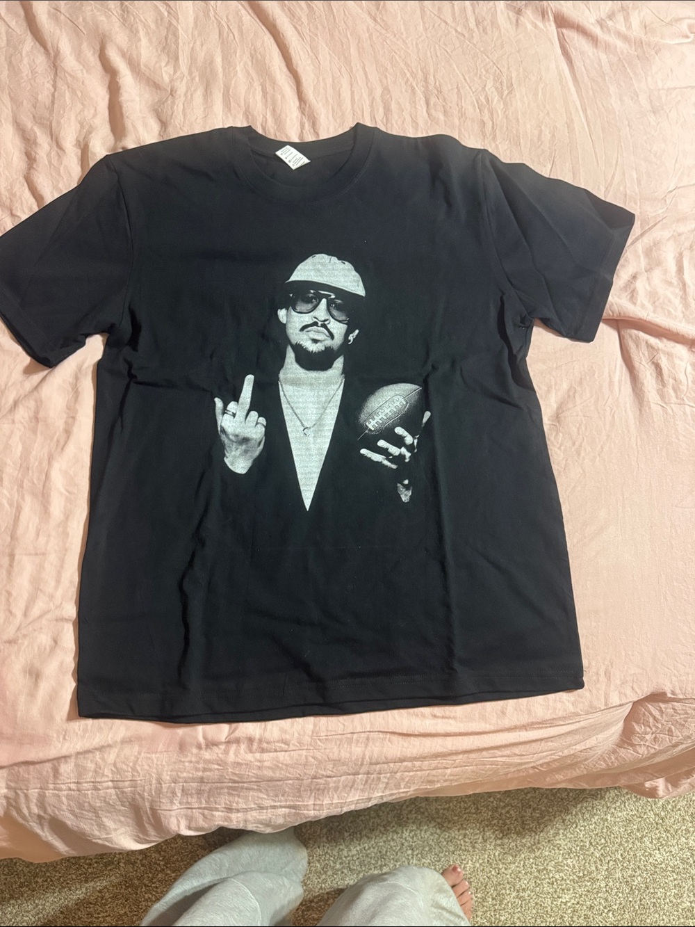 Black Graphic Men's T-Shirt - Classic Crew Neck